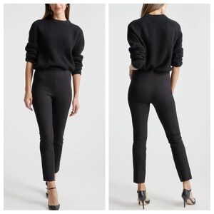 NWT Quince Ultra-Stretch Ponte Pintuck Ankle Pants Black 25” - Size M Petite